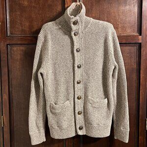J CREW BUTTON UP FUNNEL NECK CARDIGAN SIZE S